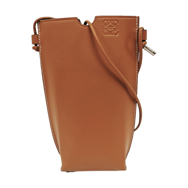Calfskin Shoulder Bag Brown