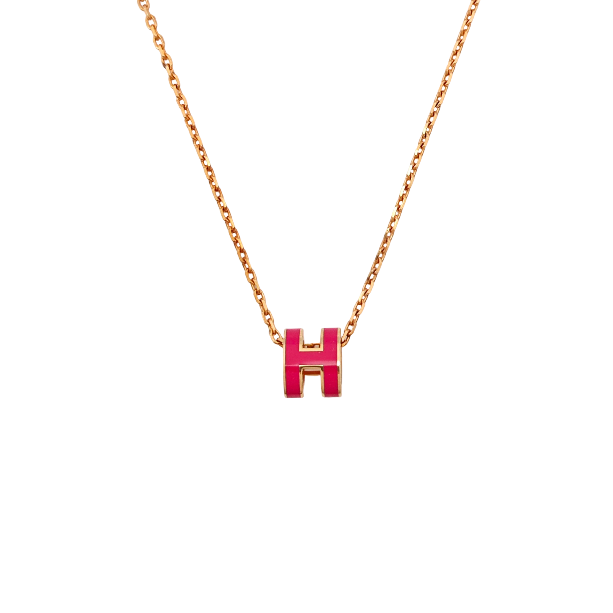 Pop H Metal Rose Gold Necklace