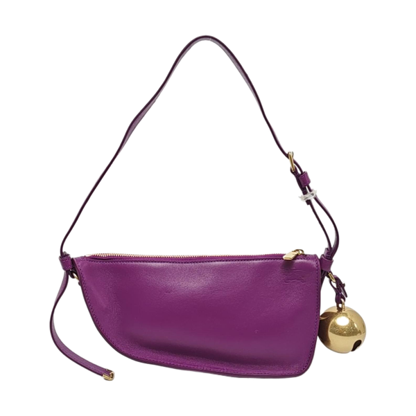 Calfskin Top Handle Bag Mini Purple