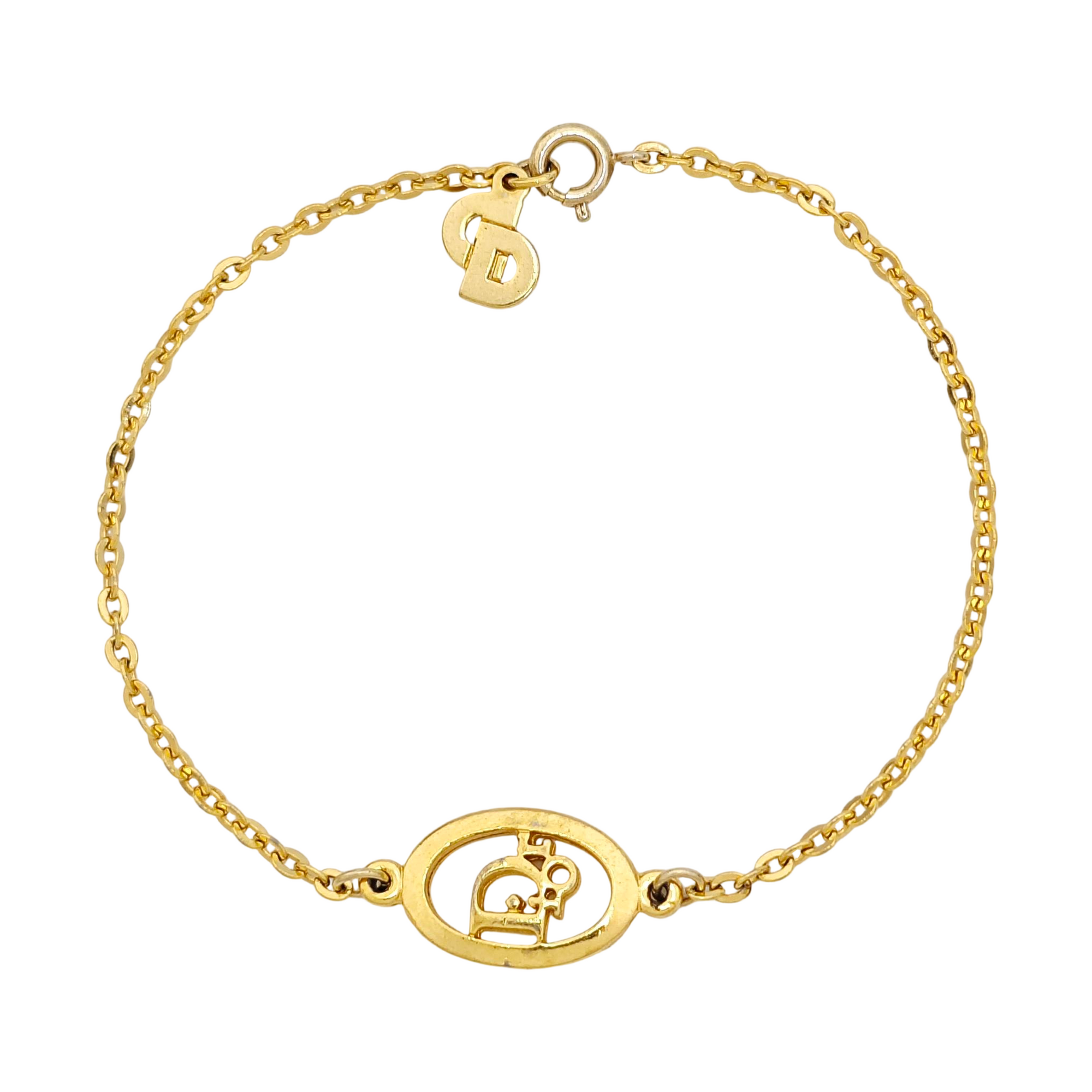 Dior Oblique Metal Gold Bracelet