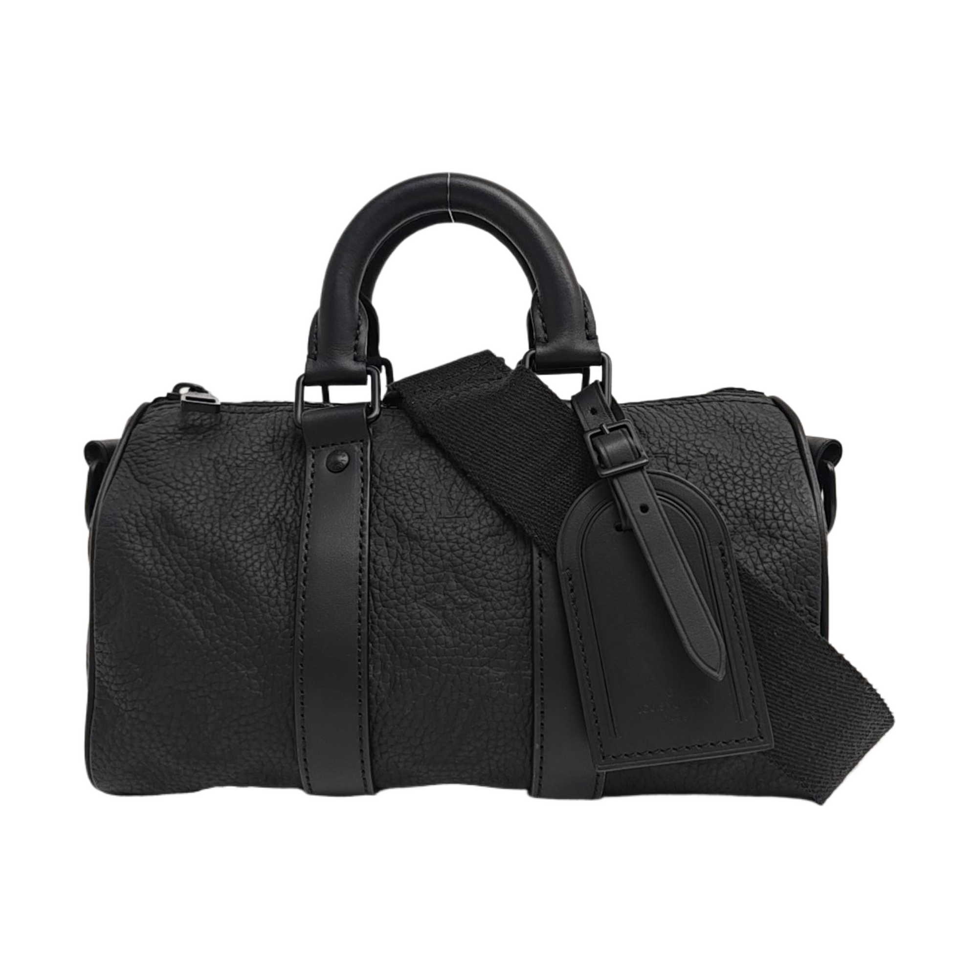 KEEPALL 25 Monogram Calfskin Black