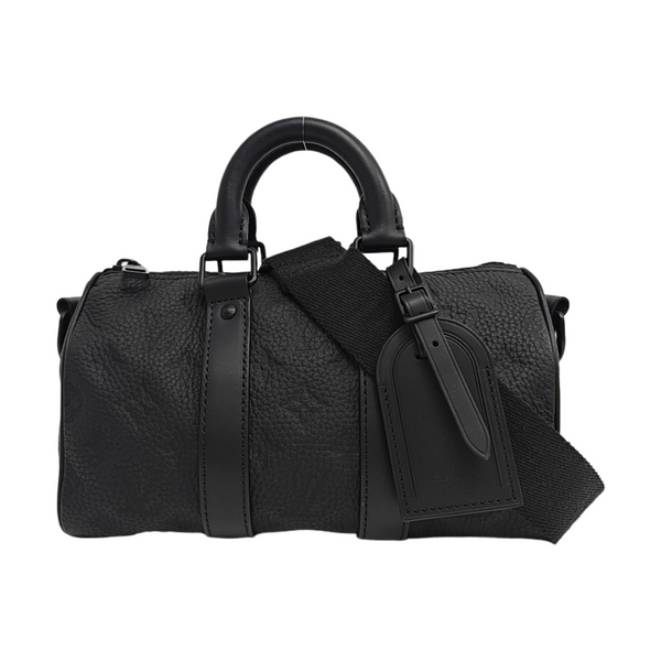 KEEPALL 25 Monogram Calfskin Black