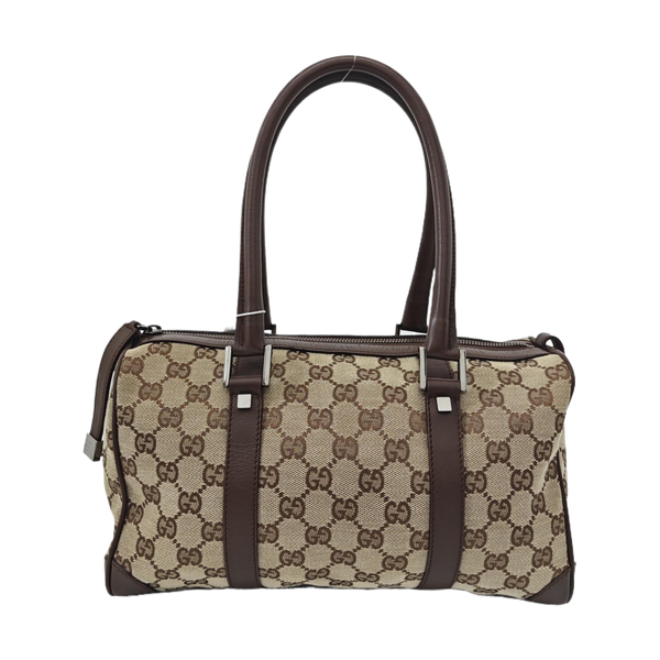 Monogram Canvas Top Handle Bag Brown