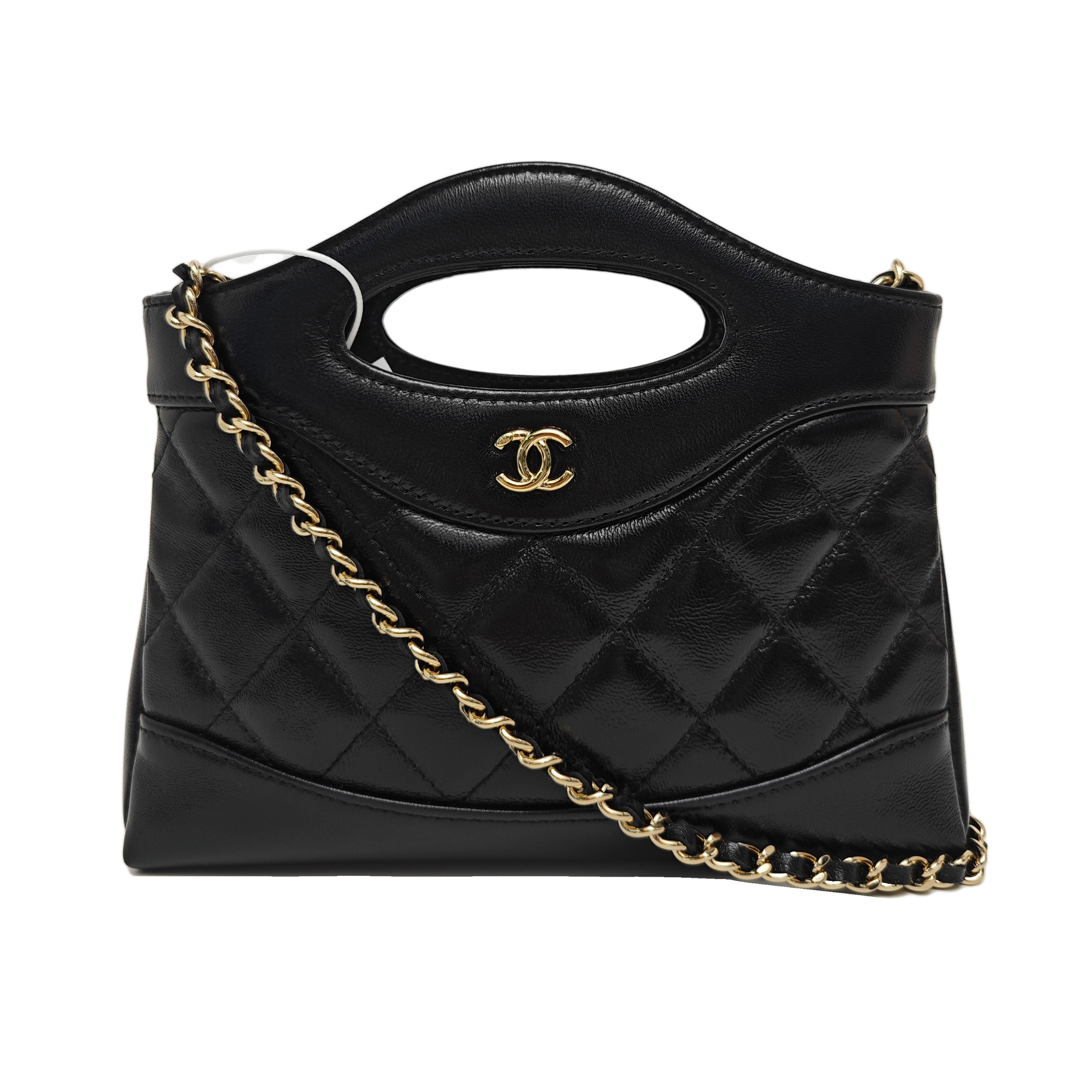 CHANEL 31 Quilted Waxed Cafskin Black