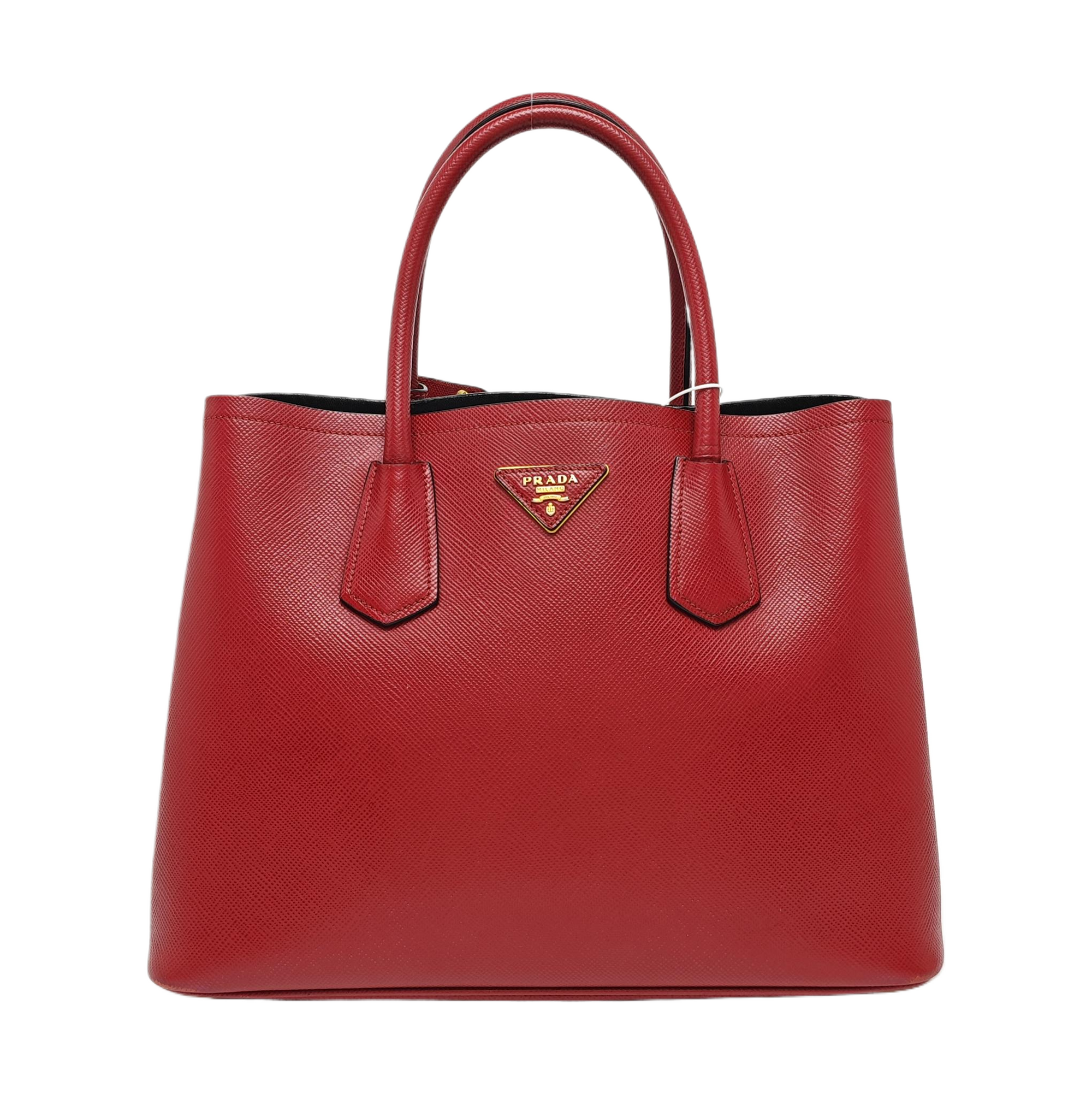 Double Medium Saffiano Calfskin Red