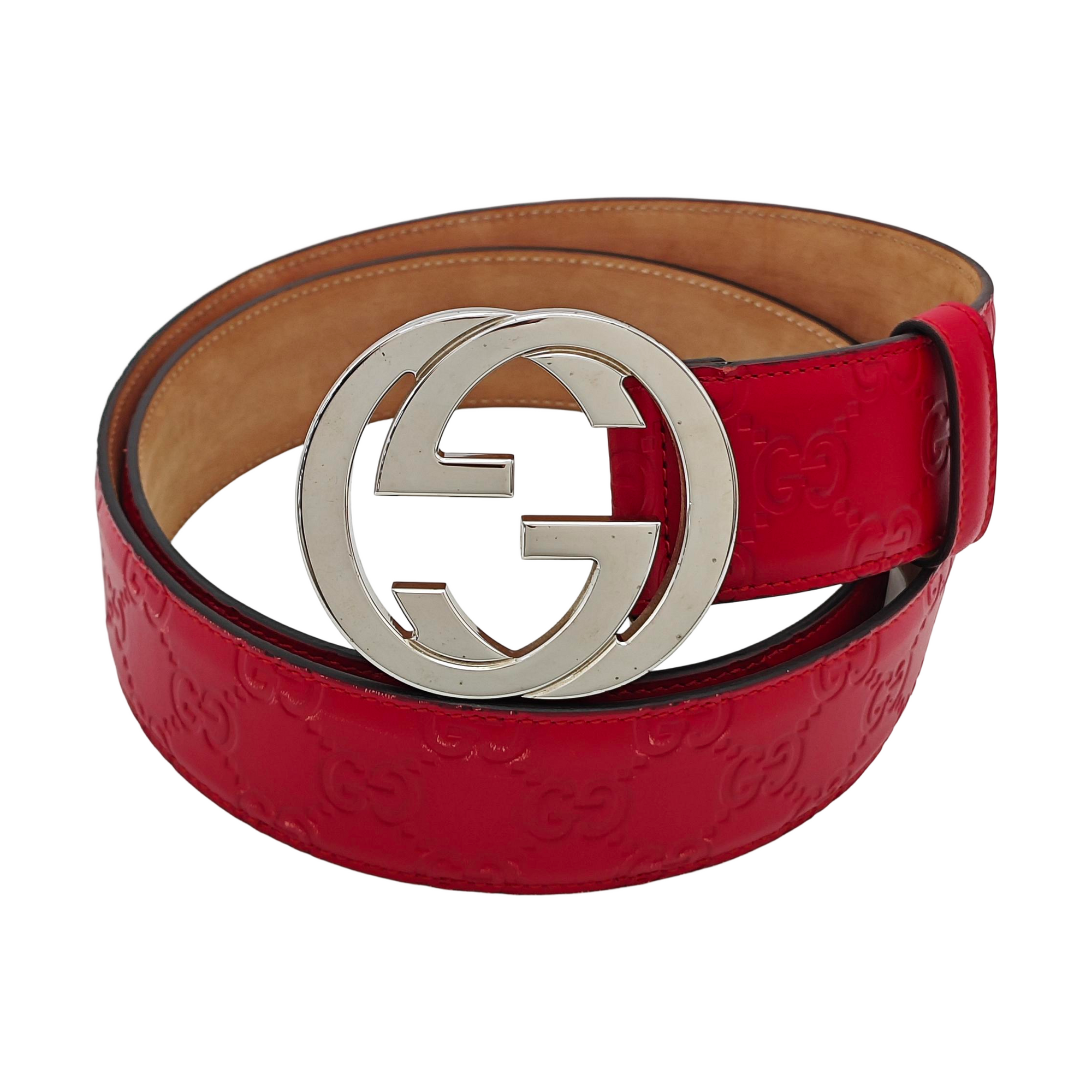 Leather Belt Red