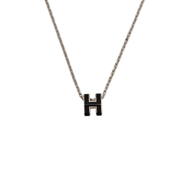 Pop H Metal Silver Necklace