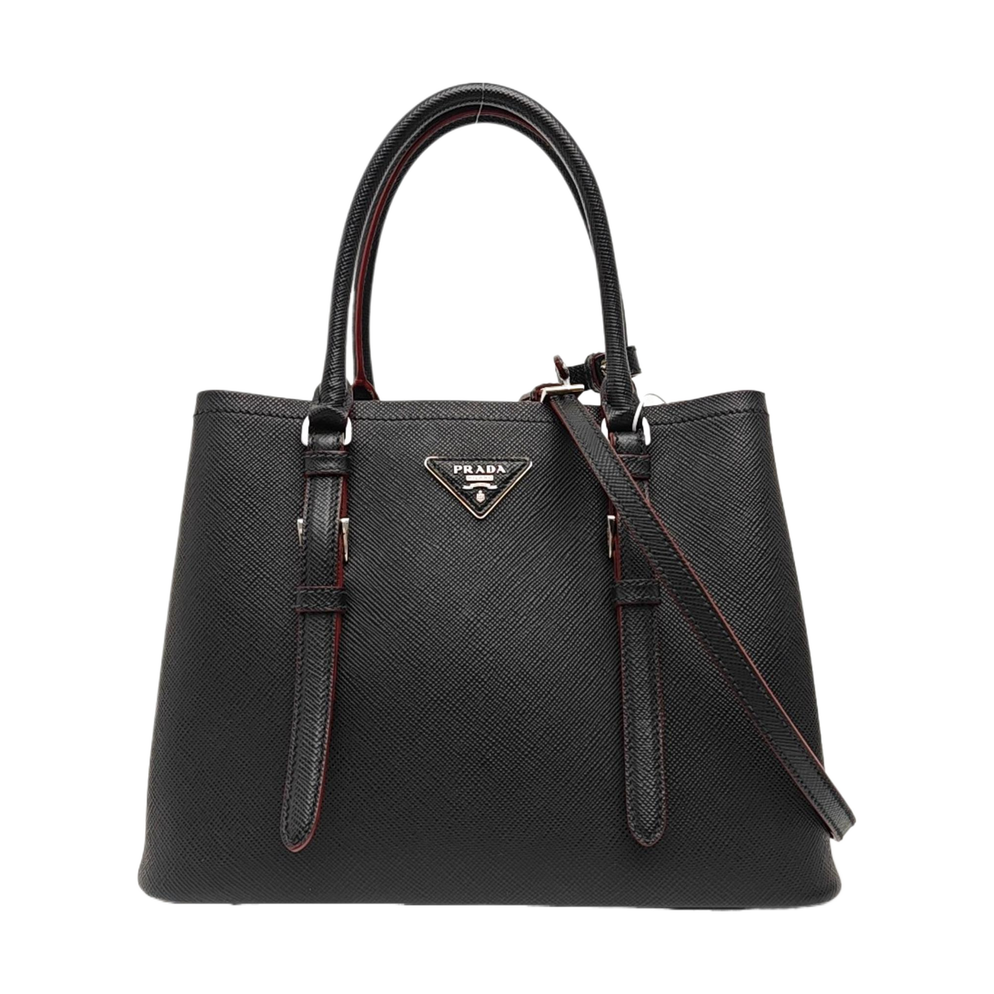 Denim Small Saffiano Calfskin Black