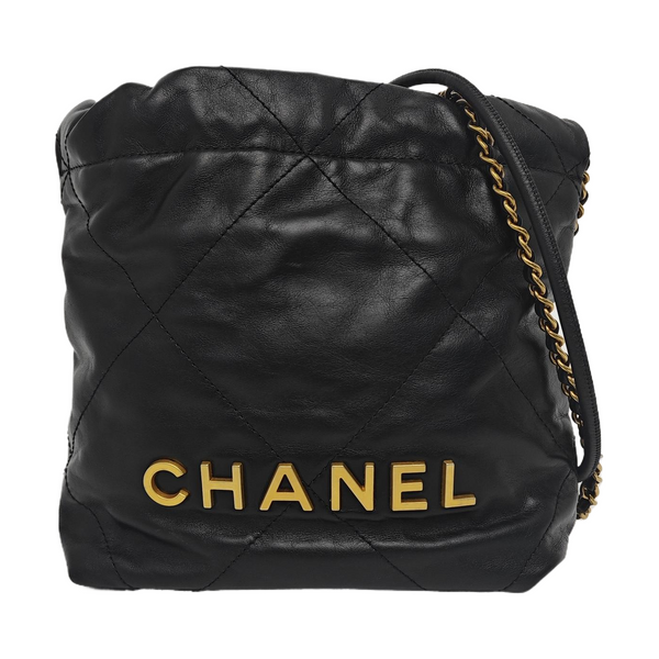 CHANEL 22 Mini Quilted Calfskin Black