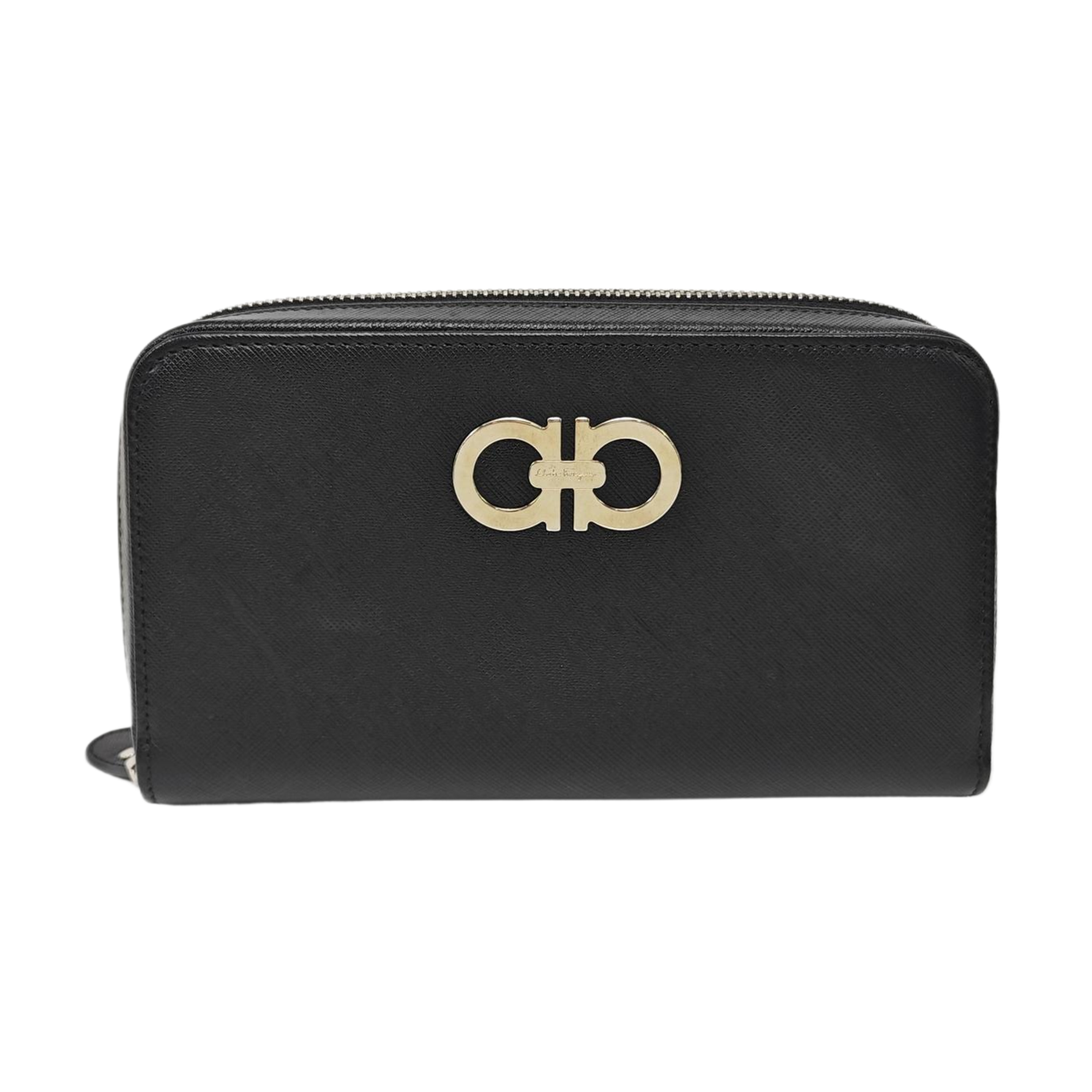 Authenticated pre-owned  Gancini Calfskin Black - Clutch at Looply
