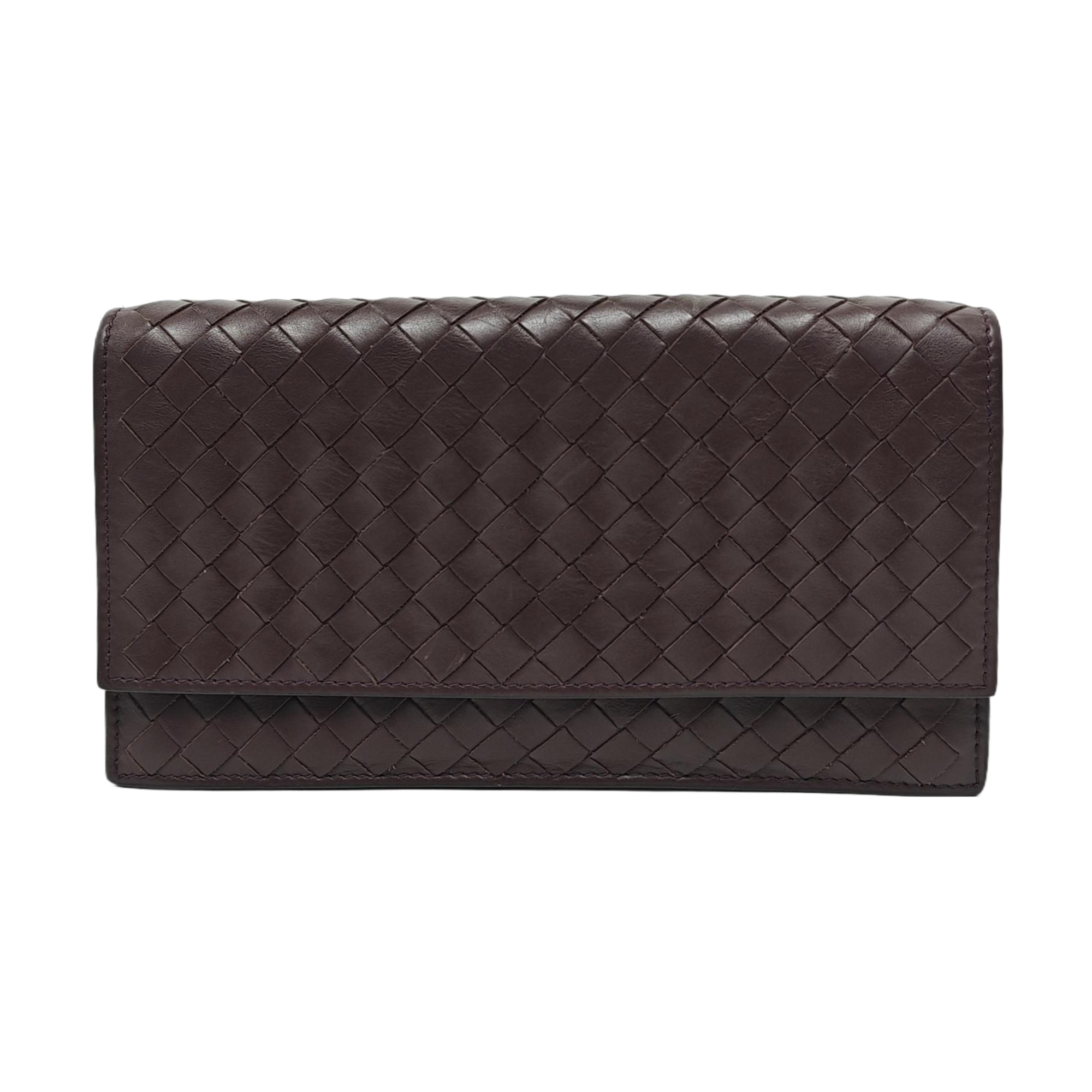 Intrecciato Calfskin Brown Wallet