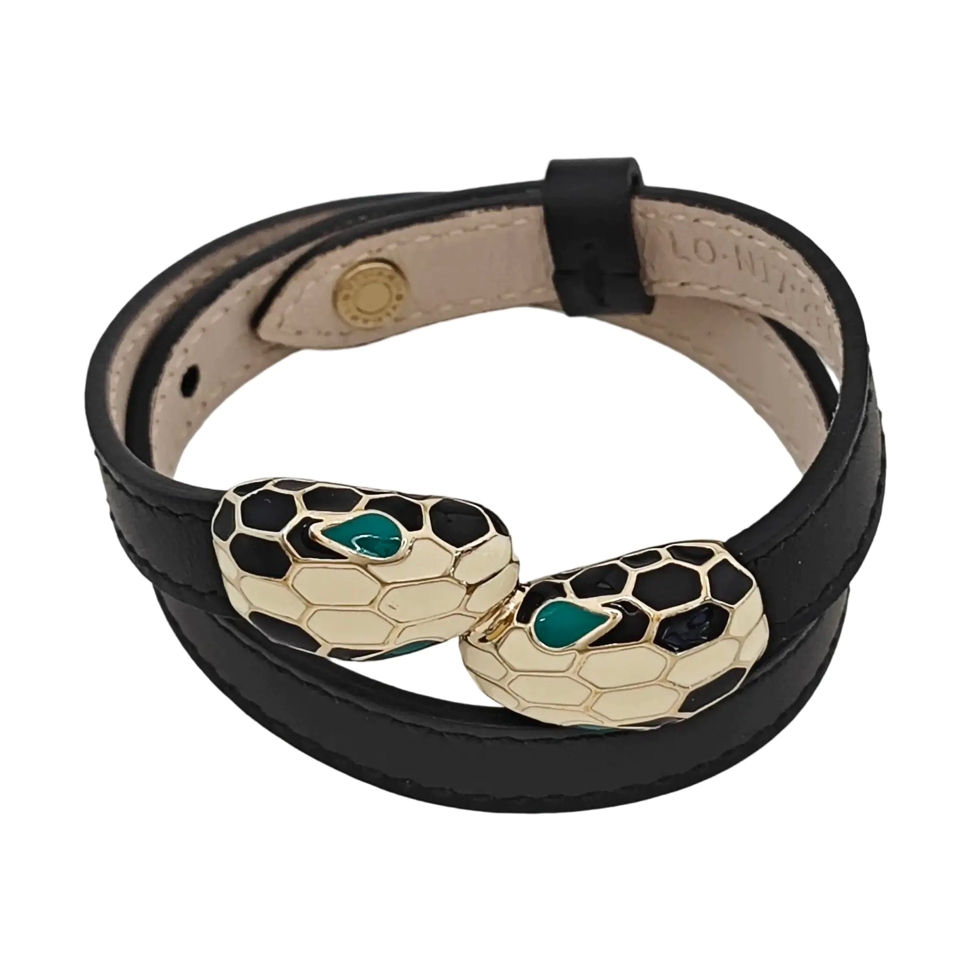 SERPENTI Metal Black Bangle