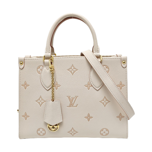 ONTHEGO PM Monogram Calfskin Beige
