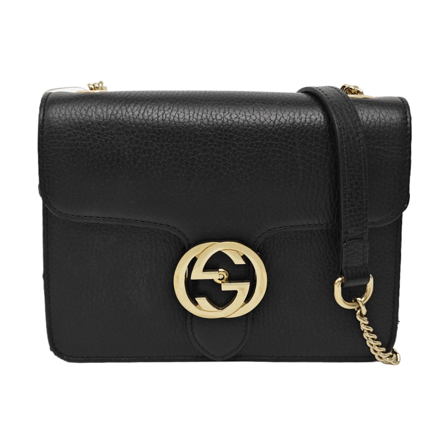 Interlocking G Small Calfskin Black