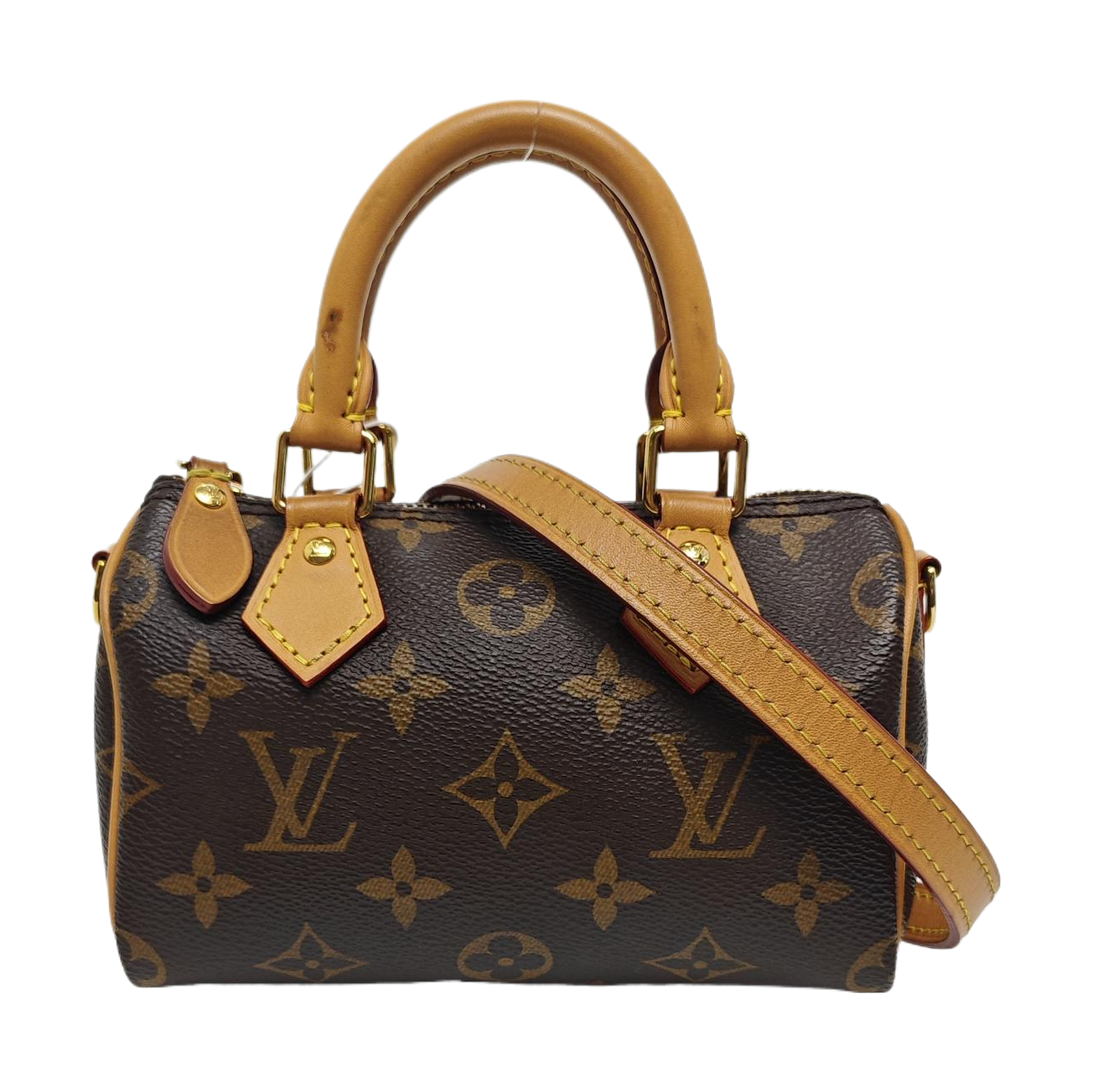 SPEEDY Nano Monogram Coated Canvas Brown