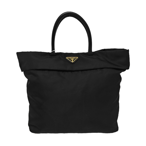 Nylon Top Handle Bag Black