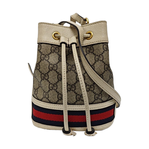 Ophidia Mini Monogram Coated Canvas Beige