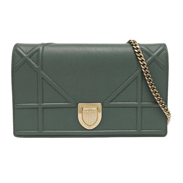 Diorama Small Cannage Calfskin Green