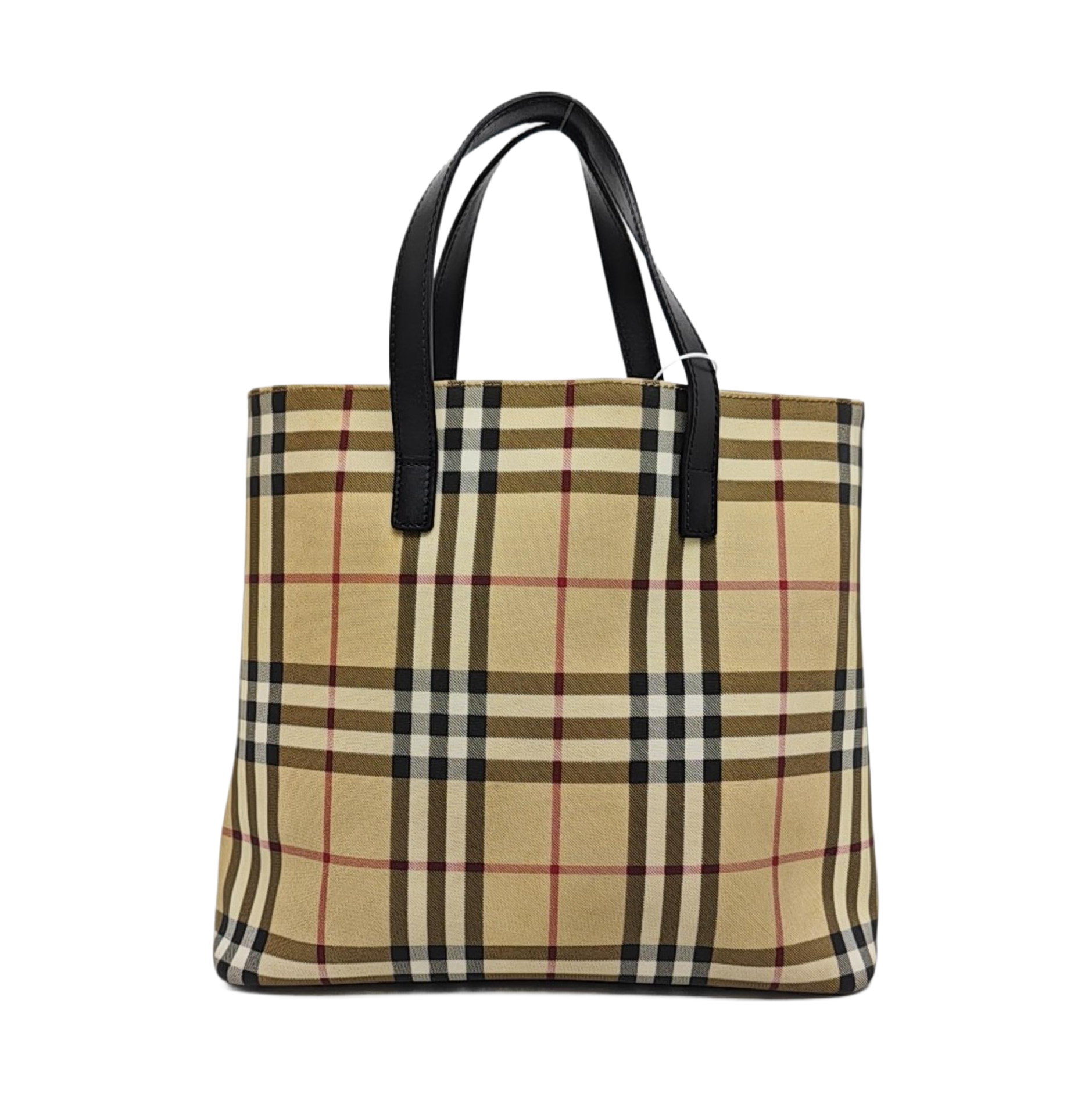 Coated Canvas Tote Bag Beige