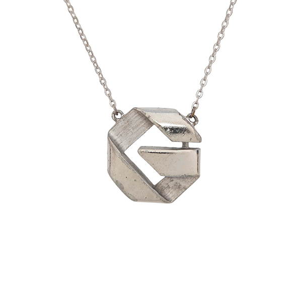 G Chain Metal Silver Necklace
