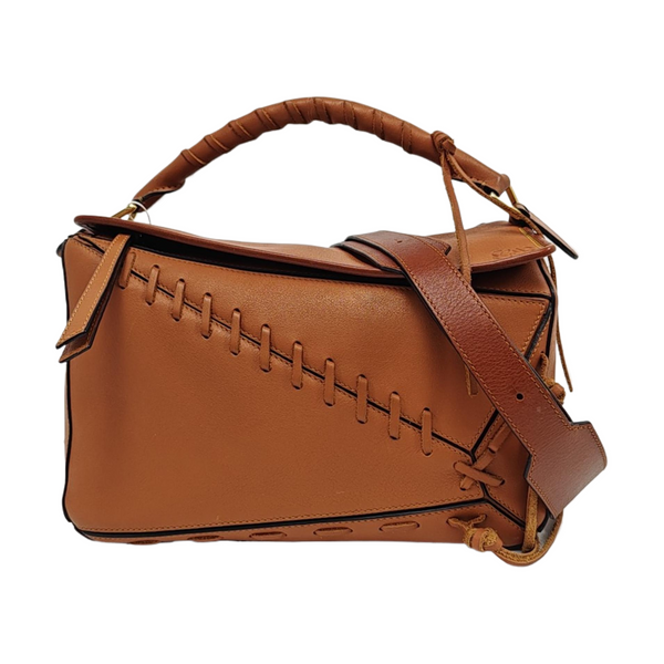 Puzzle Medium Quilted Calfskin Brown