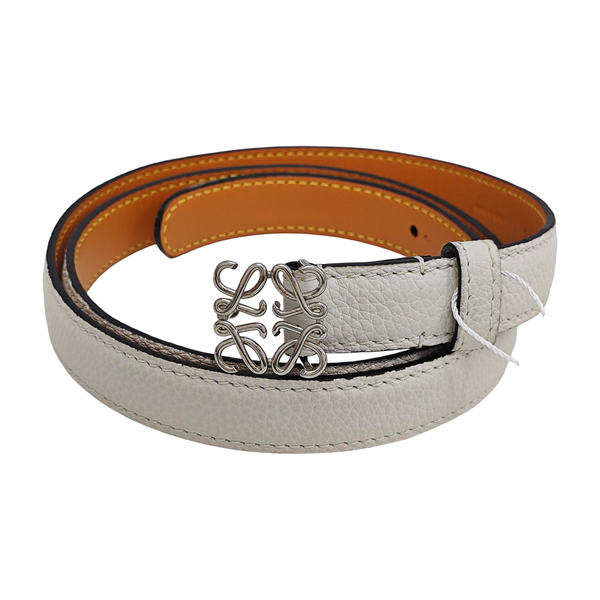 Leather Belt White