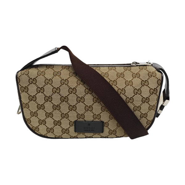 Monogram Canvas Shoulder Bag Beige