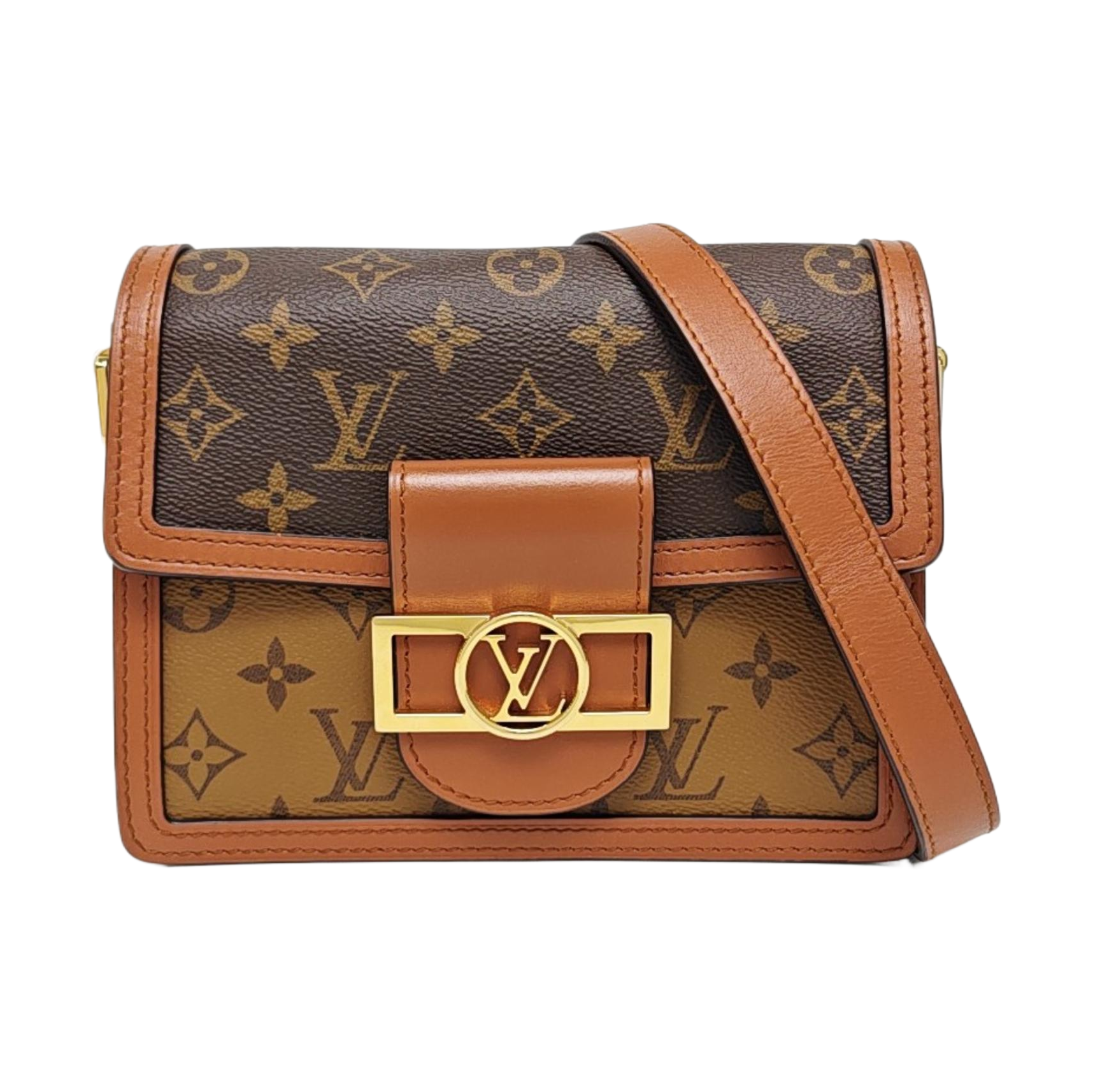 DAUPHINE Mini Monogram Coated Canvas Brown