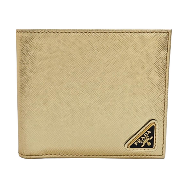 Saffiano Calfskin Wallet Gold