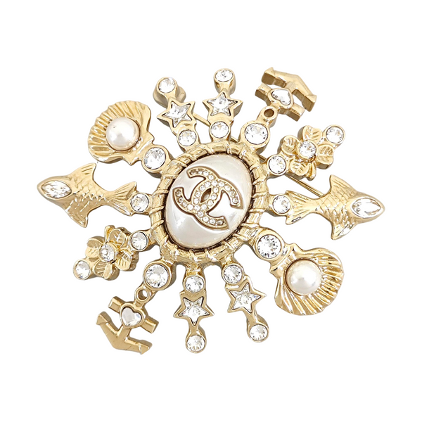 Metal Gold Brooch