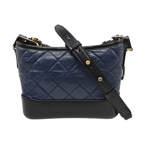 GABRIELLE Small Quilted Calfskin Blue