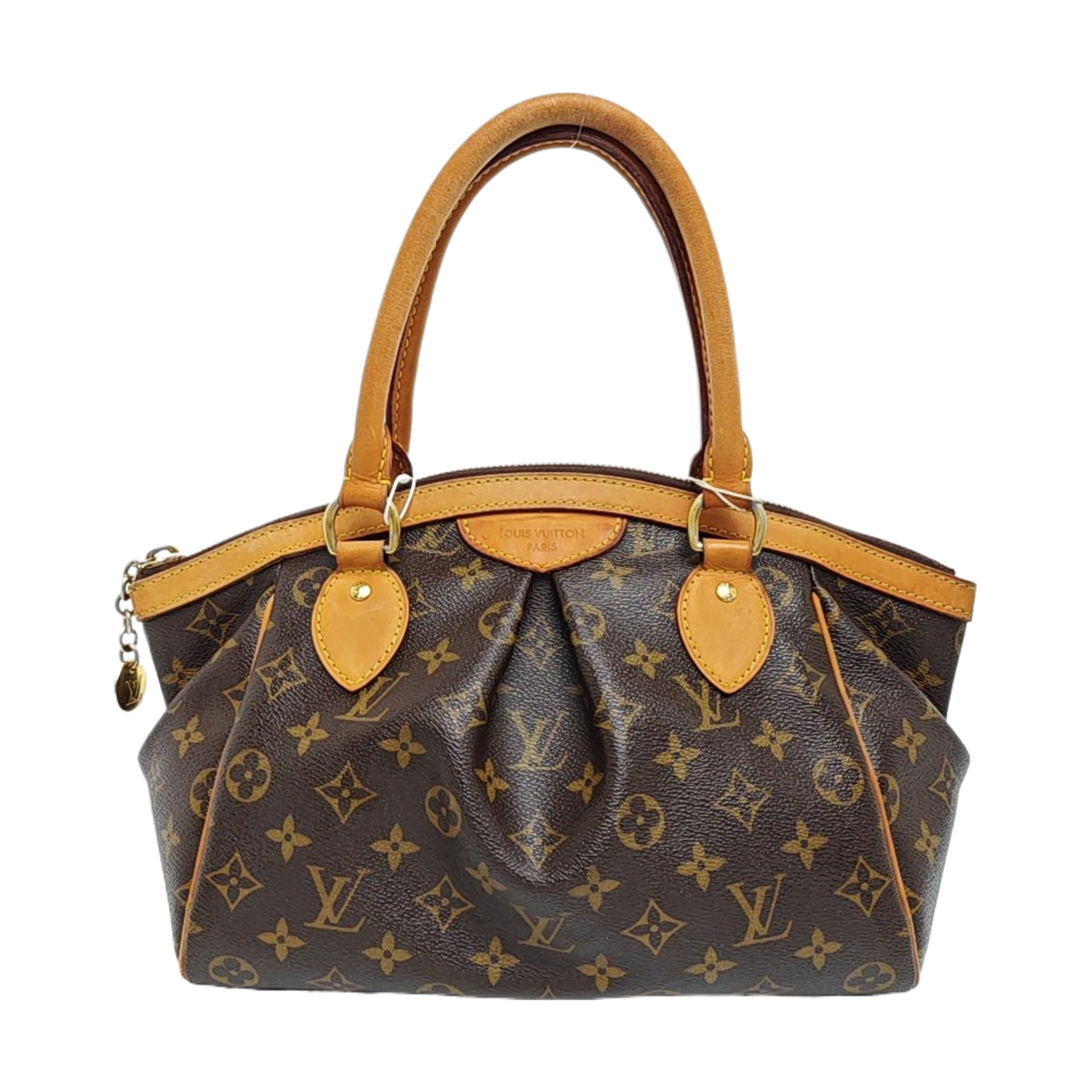 Monogram Coated Canvas Top Handle Bag Brown