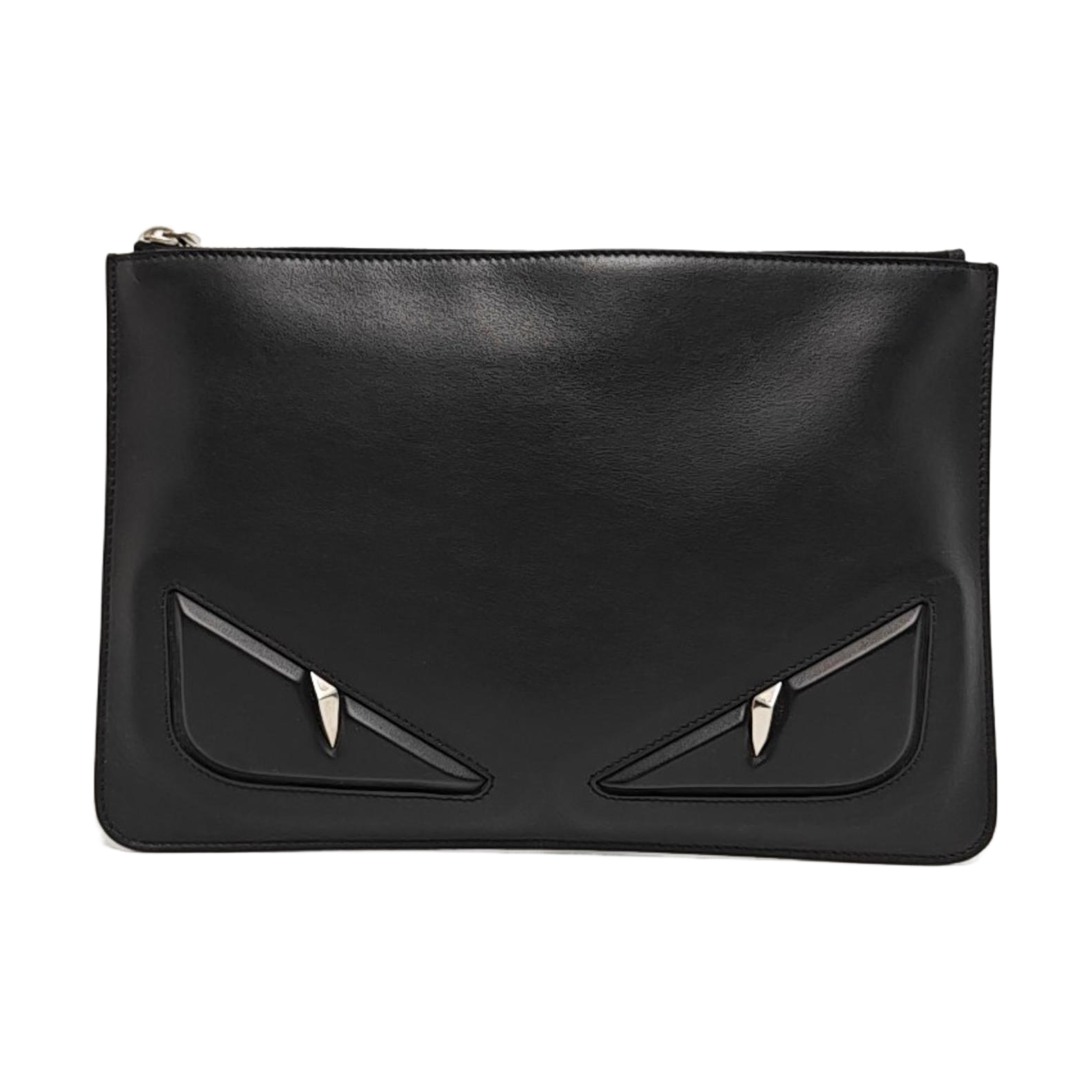 Authenticated pre-owned  Monster Calfskin Black - Clutch at Looply
