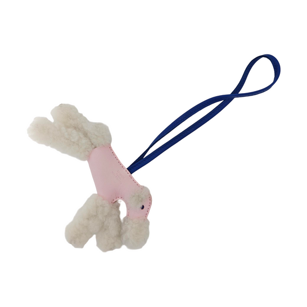 Leather Bag Charm White