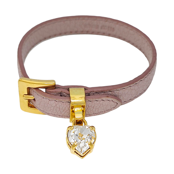 Leather Pink Bracelet