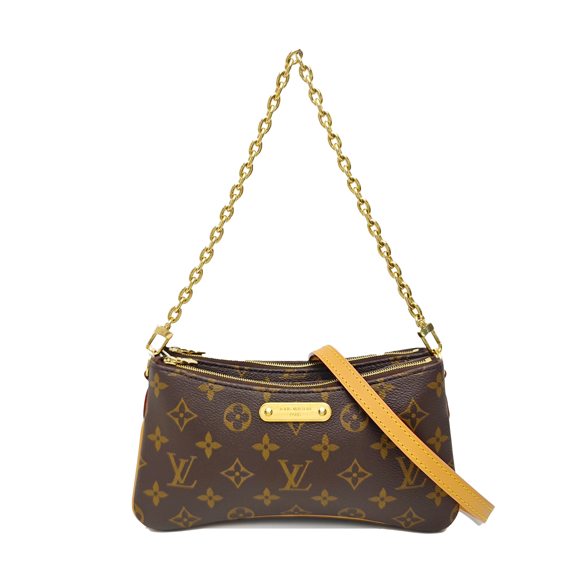 LIV POCHETTE Monogram Coated Canvas Brown