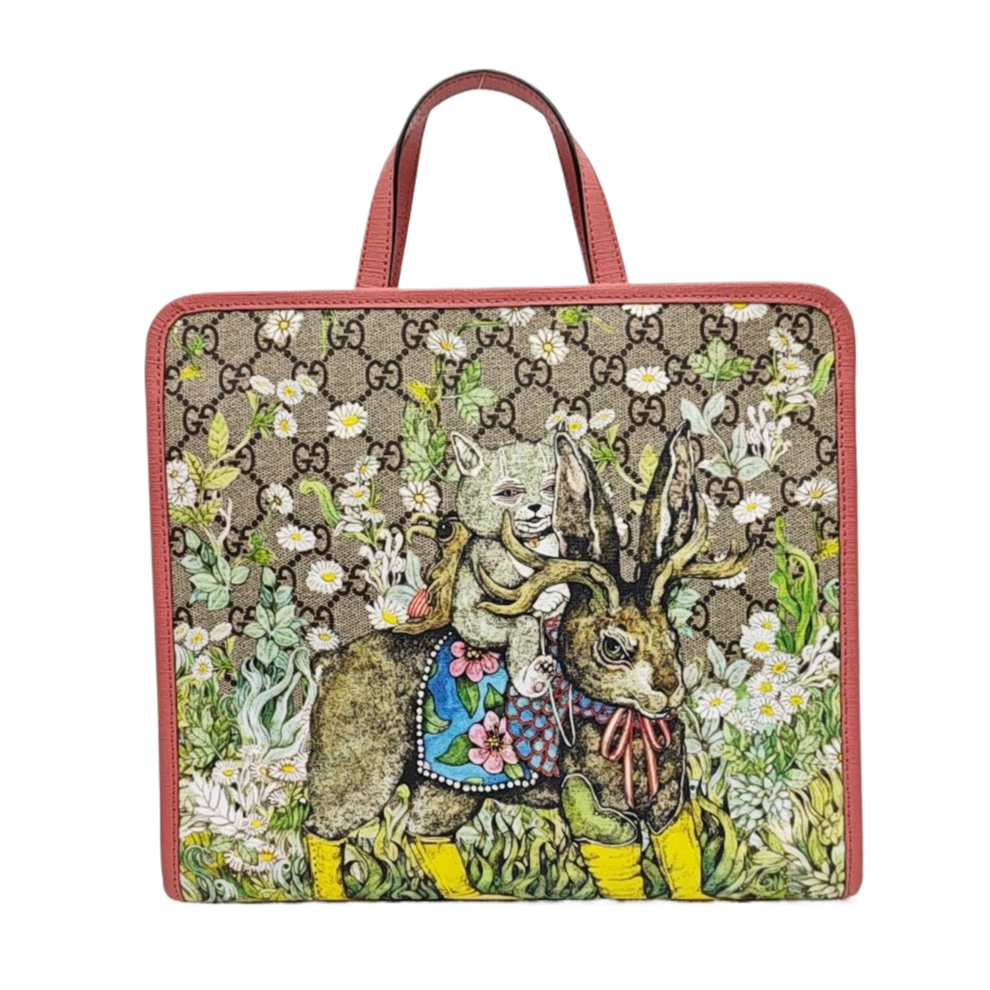 Monogram Coated Canvas Tote Bag Beige