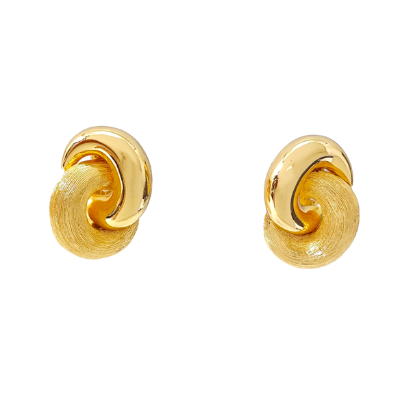 Metal Gold Clip On Earrings