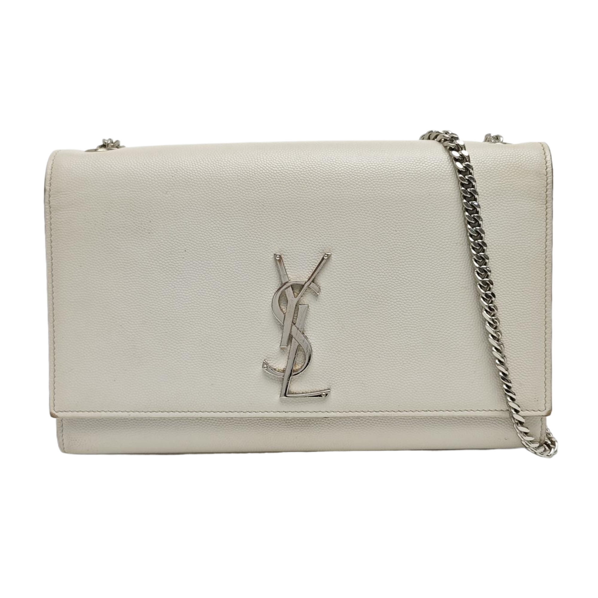 KATE Medium Calfskin White