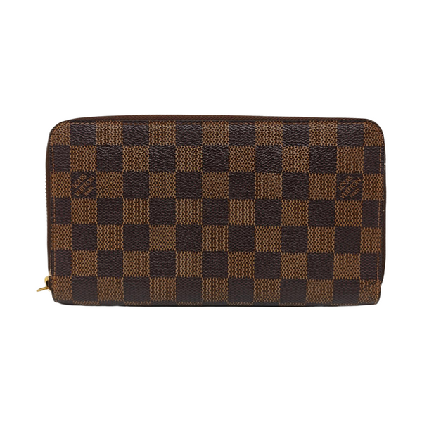 ZIPPY Damier Ebene Coated Canvas Brown Wallet