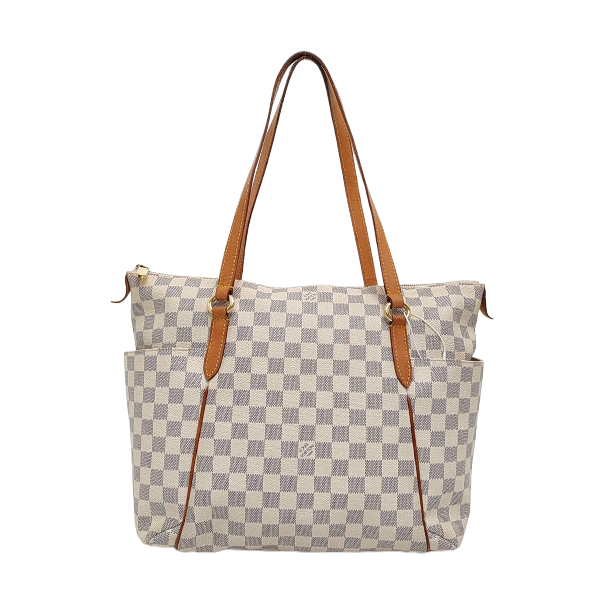 TOTALLY MM Damier Azur Coated Canvas White