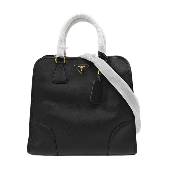 Saffiano Calfskin Shoulder Bag Black
