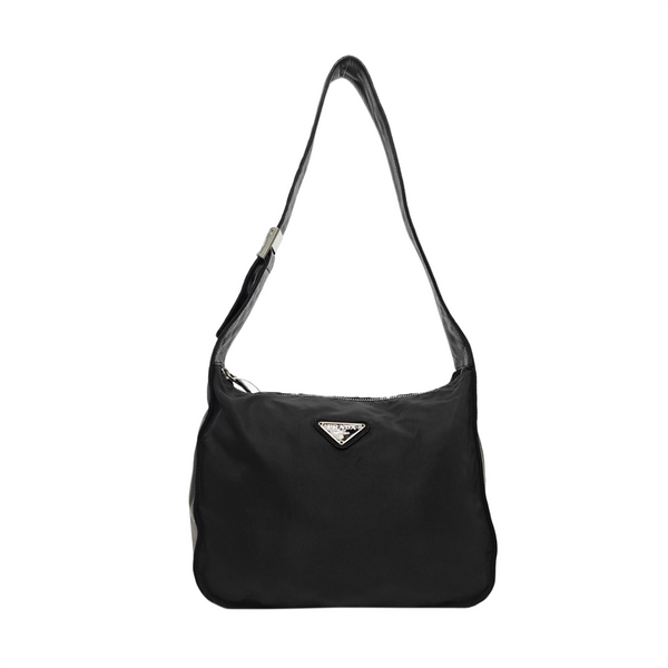 Nylon Shoulder Bag Black
