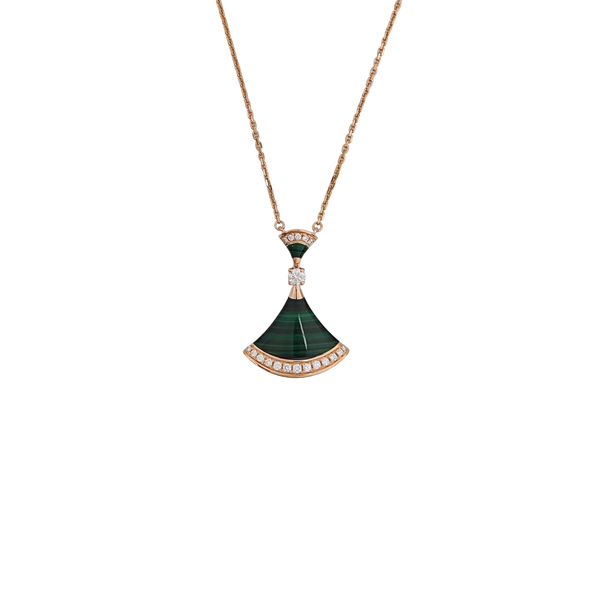 DIVAS' DREAM 18k Rose Gold Green Necklace