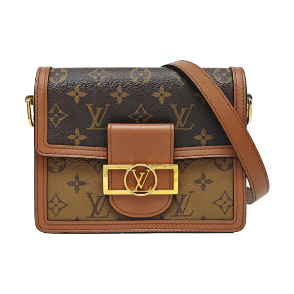DAUPHINE Mini Monogram Coated Canvas Brown