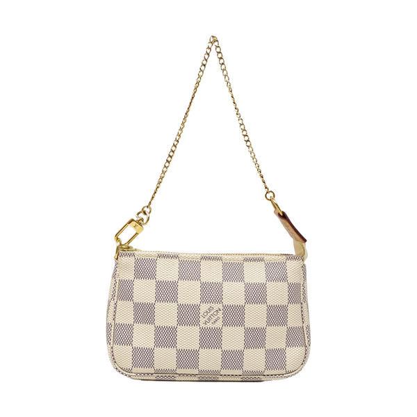 Authenticated pre-owned  ACCESSOIRES Mini Coated Canvas White - Top Handle Bag at Looply