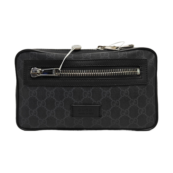 GG Supreme Monogram Coated Canvas Gray