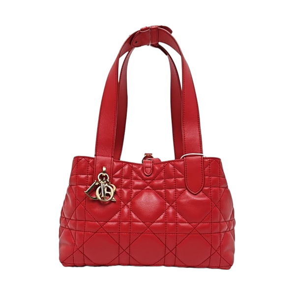 Toujours Small Cannage Calfskin Red