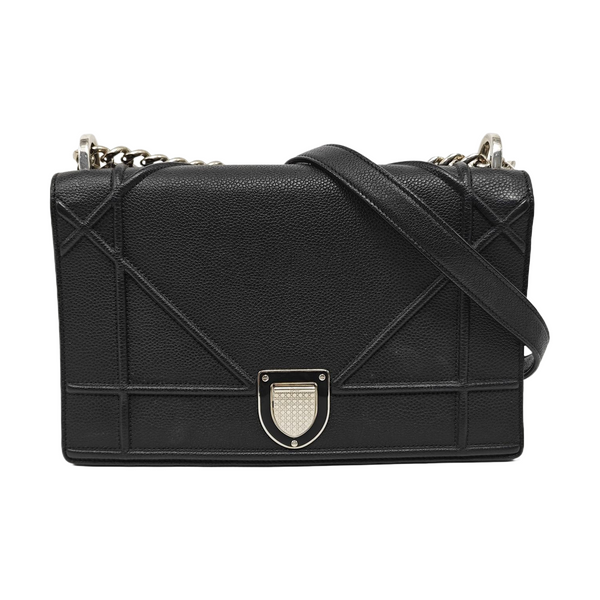 Diorama Medium Cannage Calfskin Black