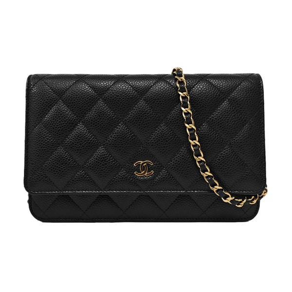 WOC Quilted Grained Calfskin Black